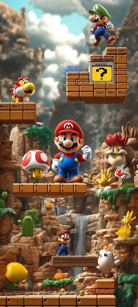 Mario Theme Wallpaper, Super Mario Brothers Video Game Wallpaper, Nintendo Background, Amazing Wallpapers For Phone, Wallpaper Gamer, Sif Dark Souls, Kaws Iphone Wallpaper, Pink Tiktok, Dope Wallpaper