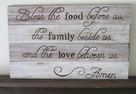 Bless the Food Before Us the Family Beside Us and the by MsDsSigns, $30.00 Family Kitchen Sayings, Dining Room Family Signs Quotes, Bless The Food Before Us Sign Wall Decor, Americana Kitchen, Wooden Signs For The Home “family”, Dinner Prayer, Burlap Kitchen, Bless The Food Before Us, Bless The Food