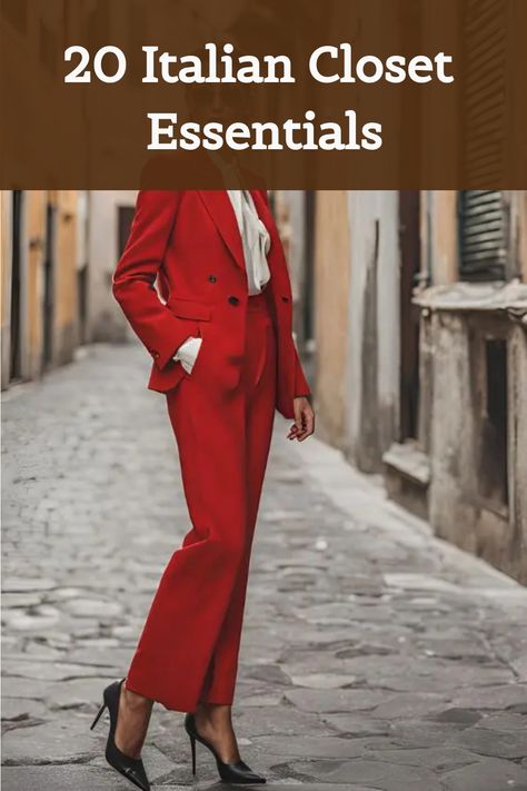 Italian closet essentials Dress Like An Italian Woman, Italian Wardrobe, Italian Women Style, Italian Hair, Spanish Woman, Chic Wardrobe, Italian Fashion Brands, Beige Coat, Feminine Blouses