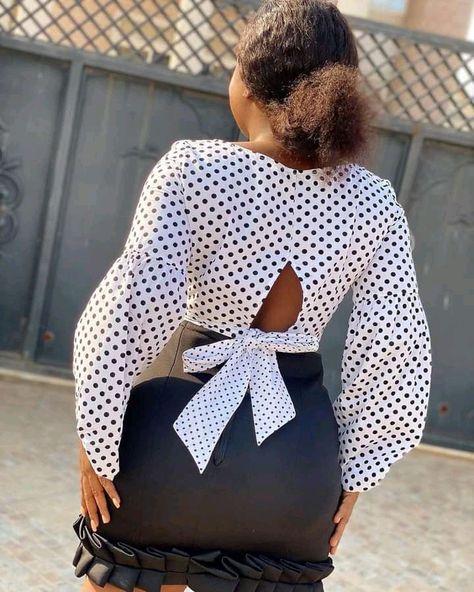 Classy Tops For Ladies, Coperate Wears For Ladies, Ankara Top Styles, Simple Dress Casual, Classy Short Dresses, Fancy Short Dresses, Modest Dresses Fashion, Skirt And Top Dress, 2piece Outfits