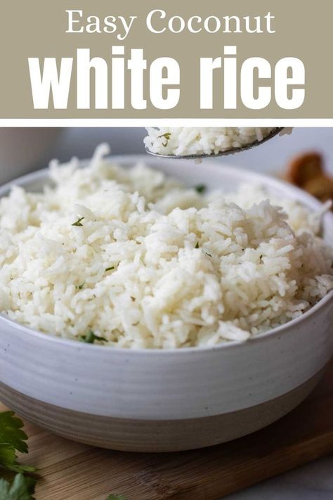 a plate with coconut rice. Basmati Coconut Rice, Coconut Basmati Rice, Basmati Rice Recipes, Rice Dish, Coconut Rice, Basmati Rice, White Rice, Rice Dishes, One Pot Meals