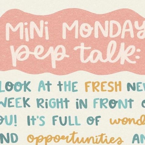 elizabeth 💛 on Instagram: "bringing back one of the og mini monday pep talks because it’s a fresh new monday in a fresh new month in a fresh new year!! 💛 . #mentalhealthawareness #mentalhealthillustration #mentalhealthmatters #mentalhealthart #eatingdisorderrecovery #eatingdisorderawareness #edrecovery #edrecoverywarrior #peptalk #mondaymotivation" Mini Monday Pep Talk, Monday Pep Talk, 365 Quotes, Facebook Engagement Posts, Staff Morale, Engagement Posts, Facebook Engagement, Pep Talk, Motivation Monday