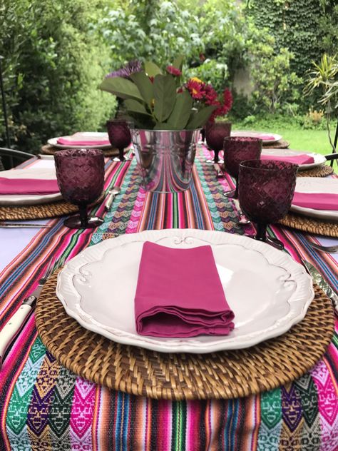 Peruvian Table Peruvian Table Decor, Columbian Party Decorations, Peruvian House Decor, Guatemala Party Theme, Peruvian Wedding Ideas, Peruvian Theme Party, Peruvian Party Decorations, Peruvian Decoration Ideas, Peruvian Wedding Decorations