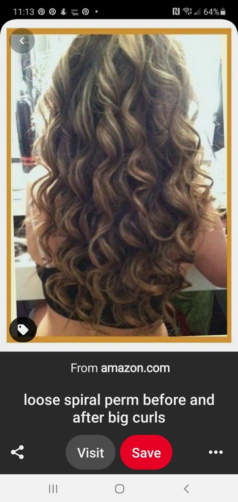 Perms For Layered Hair, Medium Length Permed Hair Waves, Loose Perm With Bangs, Large Perm Curls, Large Curl Perm Long Hair, Large Spiral Perm, Big Curl Perms For Long Hair, Beach Wave Perm Long Hair, Big Perm Curls