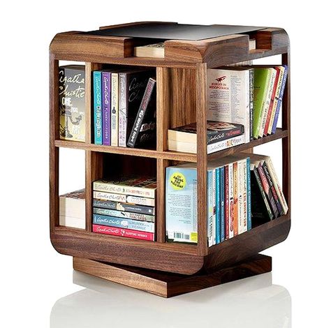 Revolving Bookcase, Book Spines, Uk Design, Bookcase Design, Home Library Design, Bookshelf Design, House Furniture Design, Smart Furniture, Home Library