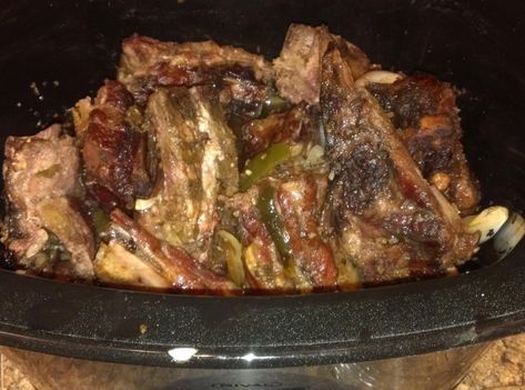 These smoked neckbones are the best. I have baked them before but I decided to put them in a crockpot and the results turned out great. Crockpot Neckbones, Smoked Pork Neck Bones Recipe, Neckbone Recipe, Pork Neck Bones Recipe, Pork Bones, Crockpot Meat, Southern Recipes Soul Food, T Bone Steak, Turkey Wings