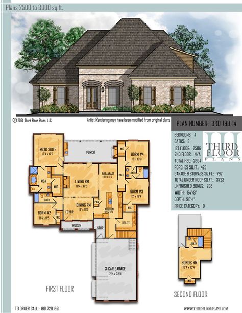 $800 House Plan 9 sets Acadian Cottage, Garage With Storage, Master Suite Bedroom, Bedroom Porch, Open House Plans, Porch Flooring, Keeping Room, Craftsman Style House Plans, 3 Car Garage