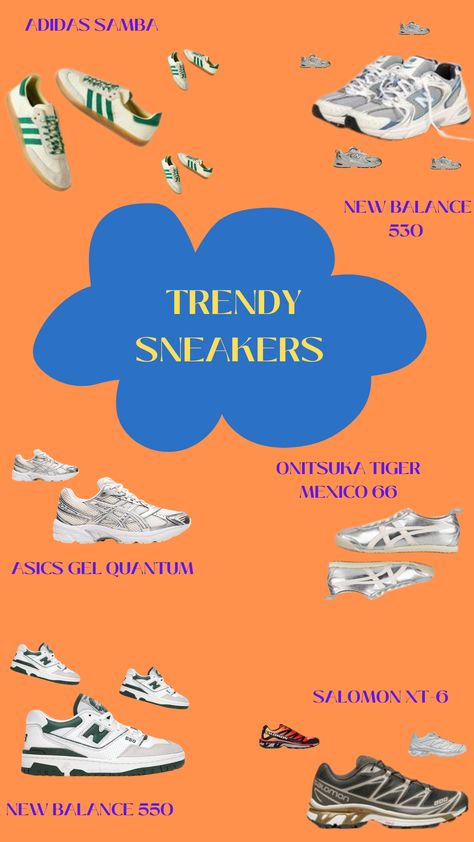 You can't decide which sneakers to buy? Here are THE new trends you can't go wrong with ! 😉 #newsneakers#sneakers2023#sneakerstrend#shoes#fashionshoes#fashionsneakers#adidas#adidasamba#newbalance550#newbalance530#asics#salomon#onitsuka Sneakers 2023 Trends, Sneakers To Buy, Onitsuka Tiger Mexico 66, Asics Sneakers, 2023 Trends, New Sneakers, Trendy Sneakers, Asics Gel, Adidas Samba