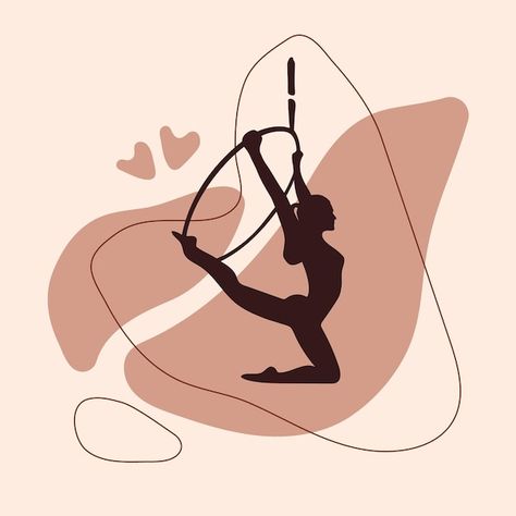 Girl on the aerial hoop | Premium Vector #Freepik #vector #body-shape #woman-shape #fit-body #woman-figure Vector Girl, Aerial Acrobatics, Aerial Dance, Aerial Arts, Aerial Hoop, Aerial Silks, Fit Body, Body Shape, Fabric Painting