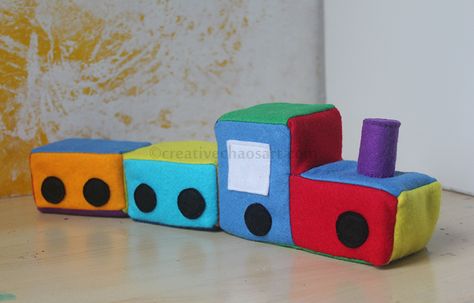 Felt Toy Train ~ Creative Chaos Art Felt Train, Chaos Art, Creative Chaos, Felt Toys Patterns, Felt Board, Baby Makes, Sewing Toys, Toy Train, Felt Toys