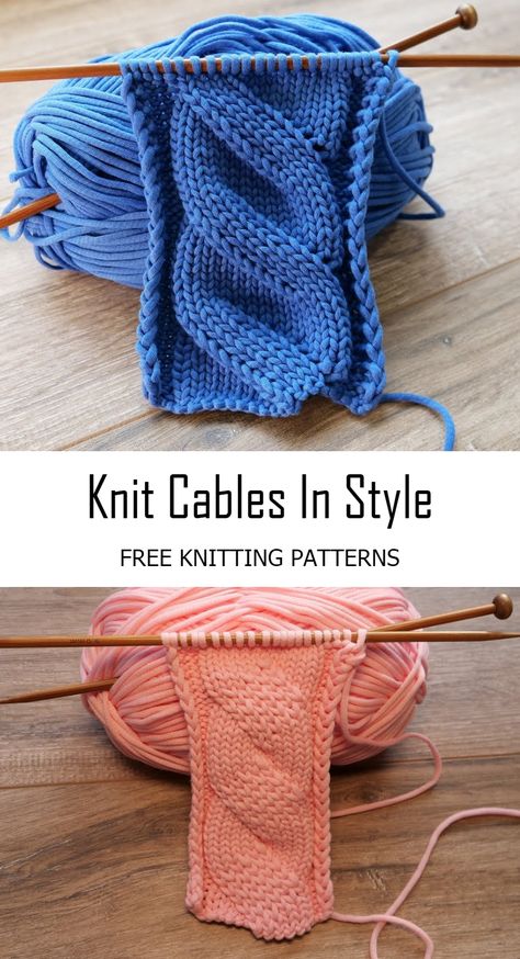 Cable Stitch Knit, Easy Scarf Knitting Patterns, Cable Knitting Patterns, Knit Headband Pattern, Crochet Blanket Pattern Easy, Knitting Stitches Tutorial, Crochet Knit Stitches, Cable Knitting, Free Knitting Patterns