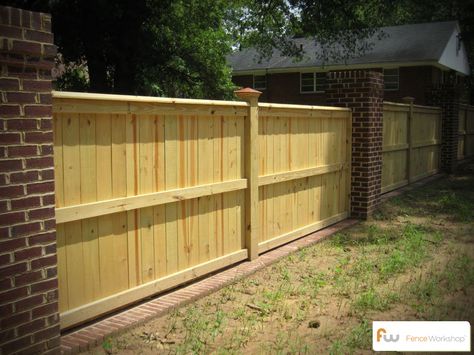 Wood Privacy Fences | Styles & Designs | Pictures & Per Foot Cost Backyard Fence Ideas Privacy, Living Privacy Fences, Cheap Privacy Fence, Wood Privacy Fence, Wood Fence Design, Living Fence, Timber Fencing, Privacy Fence Designs, Fence Styles