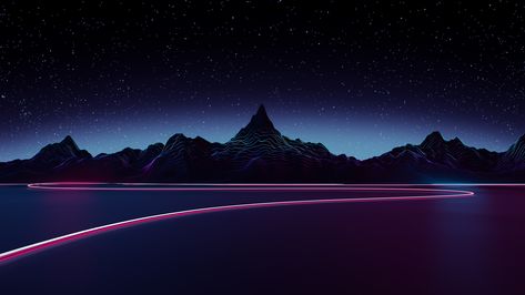 #80s #retro retro style #style #mountains starry night #starry #landscape #midnight #design #retrowave #night #purple #neon night sky starry sky #darkness #lighting digital art #space #horizon #sky #4K #wallpaper #hdwallpaper #desktop Cool Animated Wallpaper Backgrounds, Animated Wallpaper For Pc, Free Animated Wallpaper, Wallpaper Windows 10, 3840x2160 Wallpaper, 4k Wallpapers For Pc, Animated Wallpaper, Moving Wallpapers, Most Beautiful Wallpaper