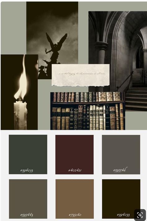 Dark Academia Aesthetic Bedroom Wall Color, Dark Palette Aesthetic, Academic Colour Palette, Aesthetic Color Palettes Dark, Dark Academia Wall Color, Dark Academia Aesthetic Color Palette, Dark Academia Palette, Color Palette Dark Academia, Dark Wall Colors