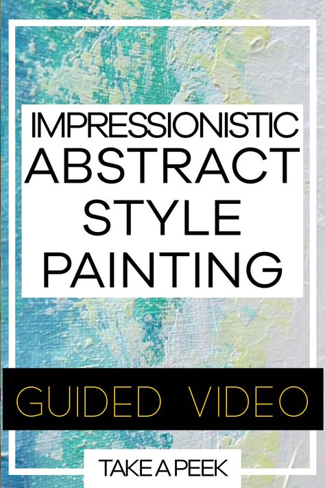 Impressionist Style Abstract Painting for Beginners -  Create A FULL-SCALE PAINTING – GUIDED CLASSPaint this easy artwork with easy to follow, step-by-step sections. For Beginner/Intermediate level artists, this will guide to you through:- How to create an expressive pattern. LEARN MORE >>> Impressionist Art Lessons, Abstract Painting Tutorial, Abstract Painting For Beginners, Easy Artwork, Abstract Impressionist Paintings, Scale Painting, Abstract Painting Techniques, Painting For Beginners, Impressionist Paintings