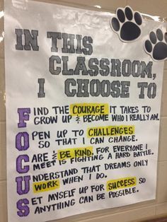 I Choose To... | Middle school classroom, High school classroom, Classroom management Planning School, 5th Grade Classroom, High School Classroom, Middle School Classroom, Classroom Behavior, School Bulletin Boards, Classroom Rules, New Classroom, Classroom Community