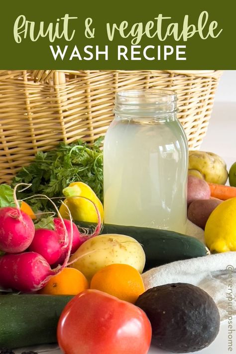 vegetable wash Fruit And Vegetable Wash Recipe, Vegetable Wash Recipe, Veggie Wash, Vegetable Wash, Gerson Therapy, Fruit And Vegetable Wash, Christian Homemaking, Fruit And Veggie, Scratch Recipes