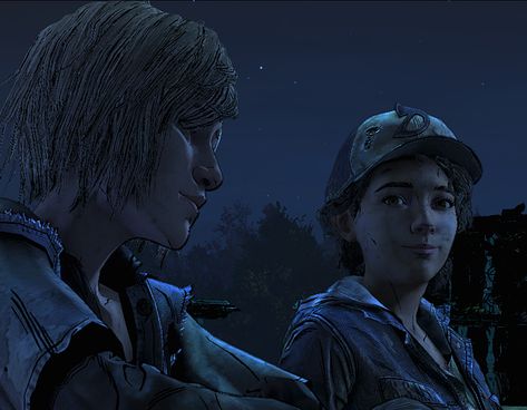 (screenshot by TheComicSunshine) Clem And Violet Matching Pfps, Clem And Violet, The Walking Dead Lee, Violet Twdg, Clementine Twd, Twdg Clementine, Twd Telltale, Twd Game, The Walking Dead Telltale