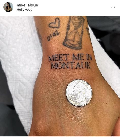 Meet Me In Montauk Tattoo, Meet Me In Montauk, Tattoo Portfolio, Tat Ideas, Tattoo Inspo, Pretty Selfies, Cute Tattoos, Tattoos And Piercings, Arm Tattoo