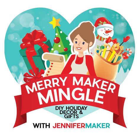 Merry Maker Mingle 2021: Our Annual Christmas Craft Countdown! Jennifer Maker, Holiday Countdown, Projets Cricut, Maker Project, Bold Logo, Diy Holiday Decor, Cricut Craft Room, Cricut Tutorials, Cricut Maker