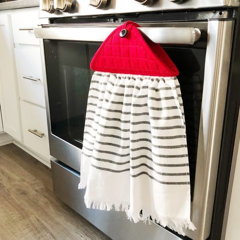 How to Make an EASY Hanging Dish Towel - Simple Simon and Company