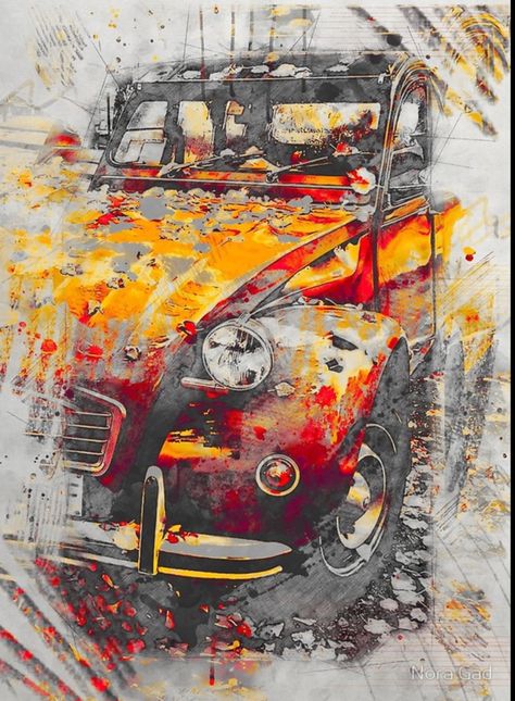 Vintage Car Sketch, Automotive Artwork, Car Artwork, Female Art Painting, Car Sketch, Old Car, Automotive Art, Car Drawings, Car Posters