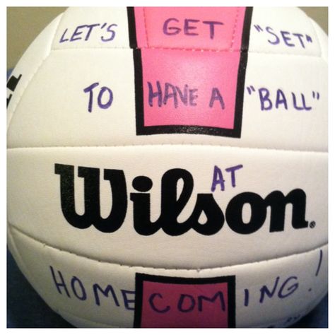 You know your a volleyball player when... That'd work for me:) Basketball Proposal, Homecoming Dance Proposal, Volleyball Locker Decorations, Creative Prom Proposal Ideas, Volleyball Homecoming Proposal, Prom Posters, Cute Homecoming Proposals, Cute Prom Proposals, Asking To Prom