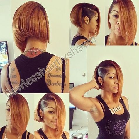 black asymmetrical bob haircut with undercut Bob Haircut With Undercut, Haircut With Undercut, Asymmetrical Bob Haircut, Undercut Bob Haircut, Bob Haircuts For Black Women, Black Bob Hairstyles, Asymmetrical Bob Haircuts, Hair Colorful, Shaved Side Hairstyles