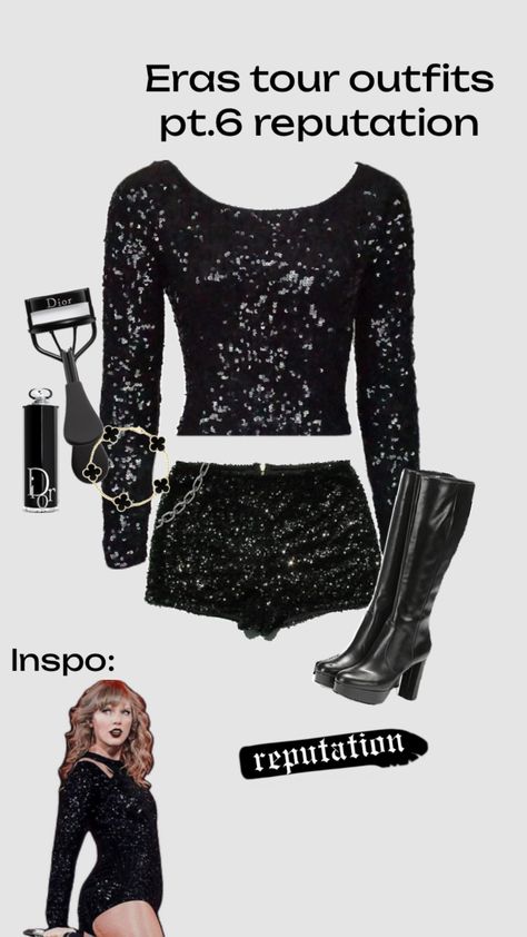 Taylor Swift Reputation Inspired Outfits, Taylor Swift Reputation Outfits, Reputation Outfits Ideas, Taylor Swift Reputation Era Outfits, Reputation Outfits, Taylor Concert, Eras Outfit, Eras Outfits, Swift Party