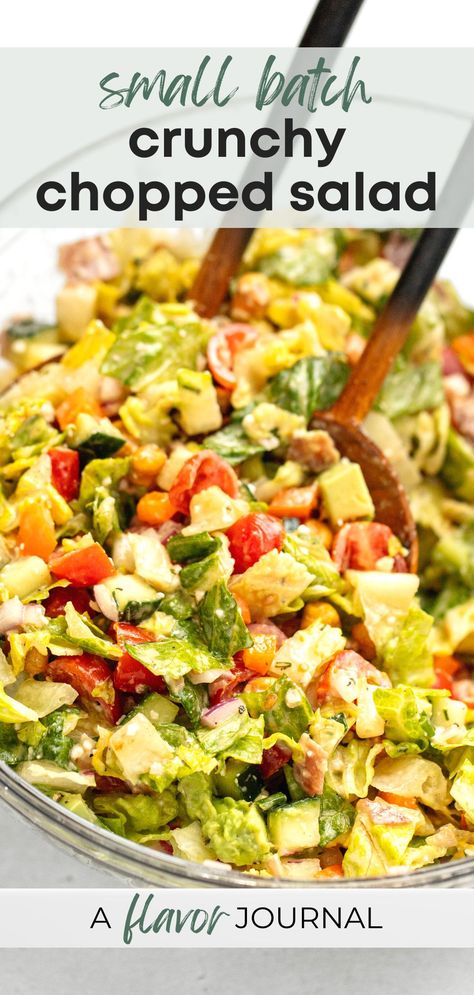 Simple Chopped Salad Recipes, Chopped Salad Dip, Finely Chopped Salad Recipes, Tik Tok Chopped Salad Recipes, Vegetarian Chopped Salad Recipes, Salad Chopper Recipes, Chopped Salad No Lettuce, Chopped Salad With Chickpeas, Hungry Happens Quickie Chopped Salad