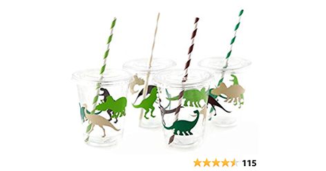 Dinosaur Cups - Set of 12 Dino Birthday Party Supplies for Kids Parties Three Rex Birthday Party, Three Rex Birthday, Pink Dinosaur Party, Halloween Party Cups, Dinosaur Birthday Decorations, Girl Dinosaur Party, Dinosaur Party Decorations, Dinosaur Party Supplies, Dinosaur Balloons