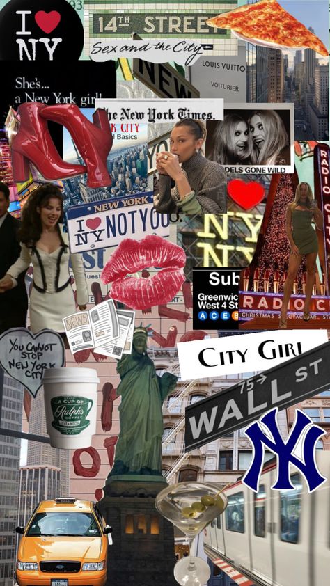 Made With Shuffles Wallpaper, New York City Mood Board, City Girl Aesthetic Wallpaper, City Mood Board, Shuffle Wallpaper, Nyc Wallpaper, City Collage, City Paris, New York Wallpaper