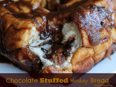 Chocolate Stuffed Monkey Bread #recipe #spreadpossibilities Stuffed Monkey Bread, Milk Chocolate Recipe, Cream Cheese Monkey Bread, Cheese Monkey Bread, Cinnamon Sugar Bread, Milk Chocolate Recipes, Stuffed Monkey, Monkey Bread Recipe, Best Chocolate Desserts