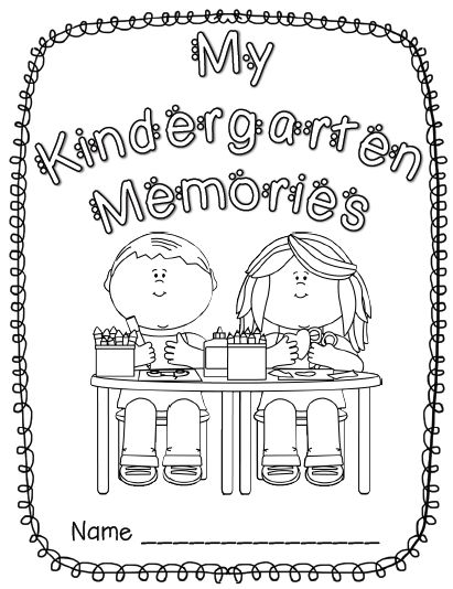 My Kindergarten Memories Kindergarten Memory Book Cover, Kindergarten Memory Book, Memory Book Cover, Memory Book Kindergarten, Memory Book School, Book Printables, School Field, First Day Of School Activities, End Of School