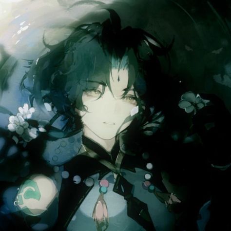 Anime Character, Green, Anime, Hair, Blue, White, Black