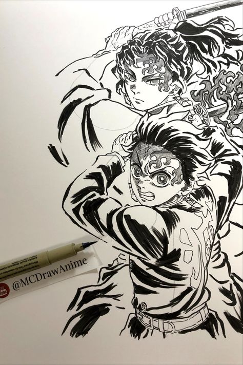 Tanjiro and Yoriichi This is my homepage,I put all my favorite drawing tools in it. 👉 https://linktr.ee/mcdrawanime Tanjiro And Yoriichi Anime, Yoriichi Sketch, Yoriichi Drawing, Demon Slayer Tanjiro Drawing, Tanjiro Sketch, Rengoku Drawing, Tanjiro Drawing, Demon Slayer Drawing, Tanjiro Art