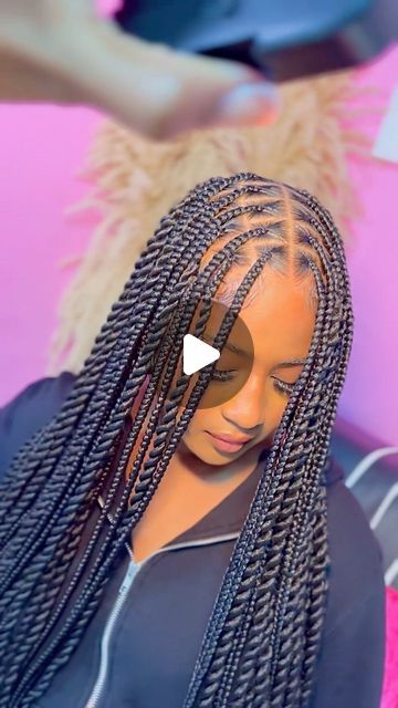 BRAIDER💗 on Instagram: "NEW STYLE UNLOCKED 🔥
•Hybrid Braid
Ate Ts Up👏🏾🩷
Bookings Available @golden.touch_tt 
Model @arilabaddie 🫶🏾
Requirements 5 packs TZ braid & red one Jam 
.
.
#trend #branding #hairstyle #knotlessbraids" Hybrid Braids, New Braids Hairstyles 2024, Blonde Braided Hairstyles, Spiral Braids, Hair Plates, New Braided Hairstyles, Latest Hair Braids, Bookings Available, Spiral Braid