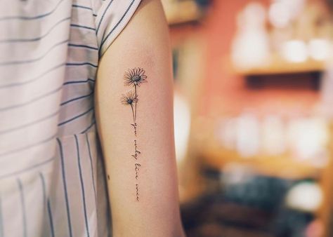 You only live once Tattoos Flowers, Flower Wrist Tattoos, Posts Ideas, Writing Tattoos, Tattoo Hand, Flowers Instagram, Sunflower Tattoos, Only Live Once, Wrist Tattoos For Women