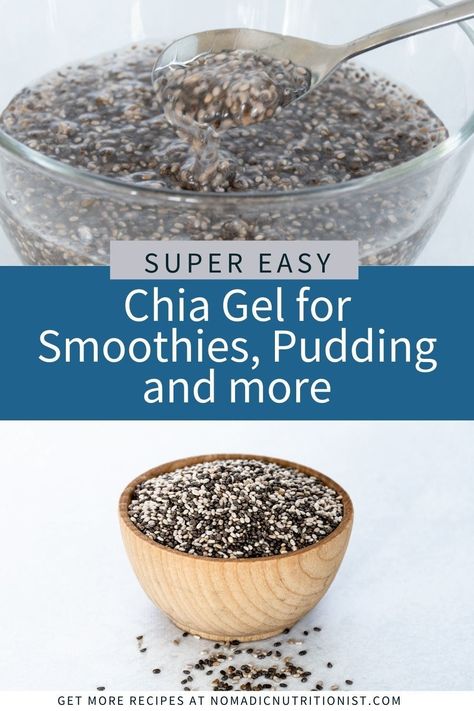 Made with chia seeds and water, chia gel can be used to make chia pudding, to thicken smoothies or to make a simple drink. Chia Seed Gel, Chia Gel, Pudding Breakfast, Chia Pudding Breakfast, What Is Healthy Food, Chia Seed Recipes, Healthy Food Menu, Lost 100 Pounds, Healthy Food Facts