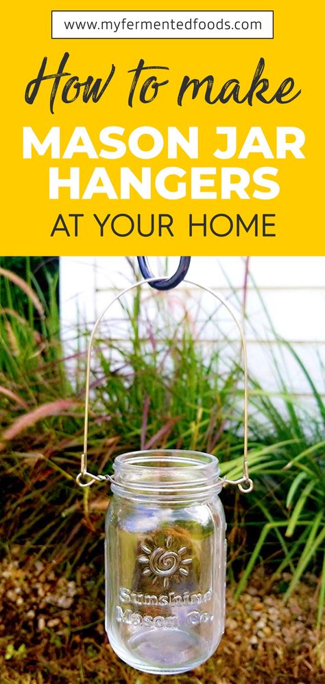 How To Hang A Mason Jar With Twine, Mason Jar Hanger, Mason Jar Flower Arrangements, Hanging Mason Jar Lights, Trail Ideas, Organization Supplies, Kerr Jars, Cabin Decorating, Mason Jar Chandelier