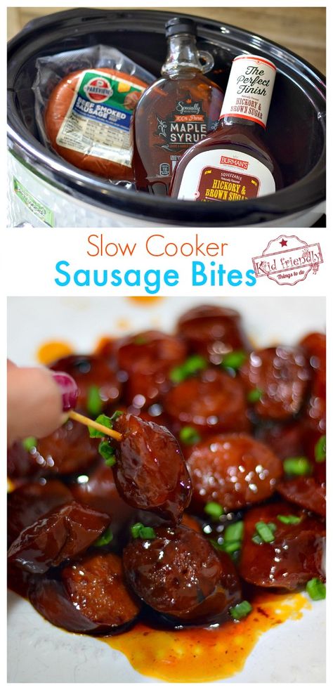 Beef Sausage Appetizers, Smoked Sausage Appetizers Parties, Meatball And Sausage Crockpot, Crockpot Sausage Balls, Smoked Sausage Cranberry Bites, Holiday Appetizers Sausage, Mini Sausage Appetizer, Kielbasa Appetizer Recipes Crockpot, 3 Ingredients Appetizers