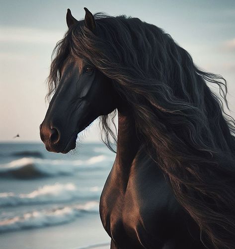 Black Andalusian Horse, Horse And Wolf, Inspirational Horse Quotes, هاكونا ماتاتا, Cute Horse Pictures, Beautiful Horse Pictures, Andalusian Horse, Horse Aesthetic, Black Horses