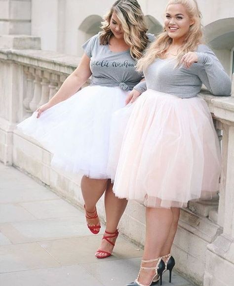 Plus Size Tutu, Knee Length Tulle Skirt, Girls Tulle Skirt, Summer Dresses Knee Length, Fashion Outfits Plus Size, Gonna In Tulle, Look Plus Size, Ballet Tutu, Girls Dresses Summer