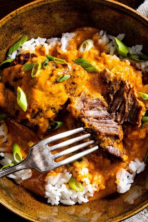 Coconut Braised Short Ribs, Short Ribs Braised, Coconut Red Curry, Boneless Beef Short Ribs, Cooks Country Recipes, Beef Shank, America's Test Kitchen Recipes, Braised Short Ribs, Slow Cook