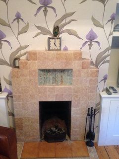 Art Deco fireplace dilemma | Houzz UK Art Deco Fireplace Makeover, Art Deco Tiled Fireplace, 1930s Fireplace Makeover, Art Deco Fireplace Ideas, 1920 Fireplace, Early 1900s House, 1950s Fireplace, Art Deco Fireplace Surround, 1920s Fireplace