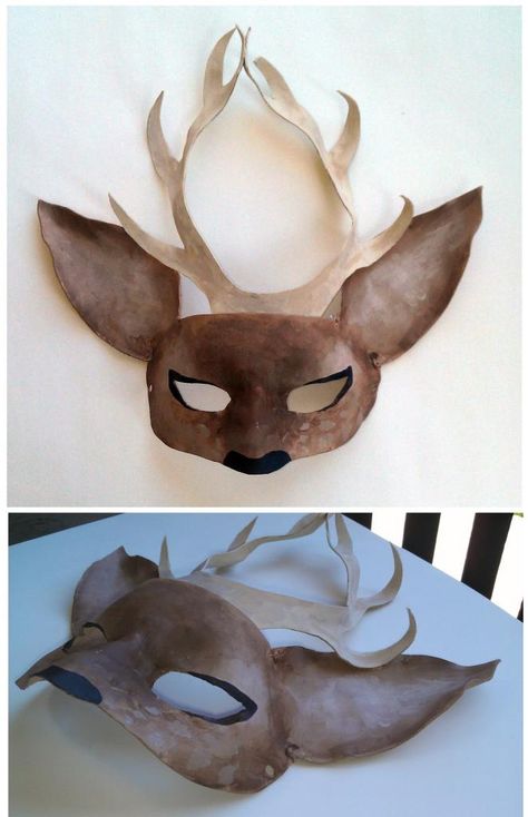 Deer Mask Masquerade, Deer Therian Mask Ideas, Deer Mask Therian, Deer Therian Mask, Yaelokre Oc, Animal Masquerade Mask, Masquerade Mask Diy, Deer Mask, Cardboard Mask