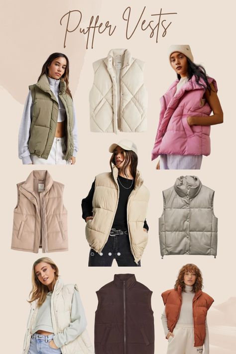 Padded Sleeveless High Neck Puffer … curated on LTK Sleeveless Puffer Jacket Outfit, Outfit Ideas Snow, Beige Puffer Vest, Beige Puffer, Puffer Jacket Outfit, Sleeveless Puffer, Puff Jacket, Casual Styles, Jacket For Women