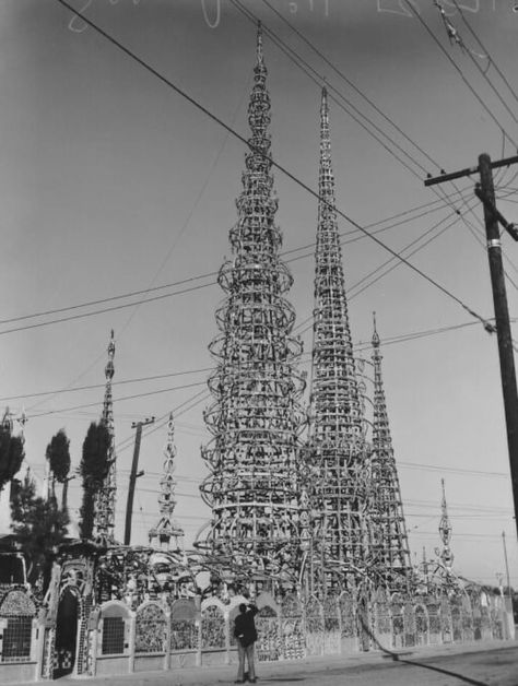 Watts Towers, Utility Pole, Paradise, Tower, Angeles, California, Angel, Los Angeles