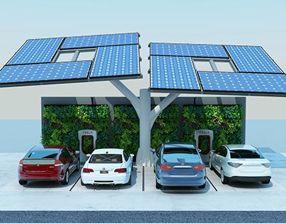 Smart Parking, Solar Tree, Architecture Industrial, Ev Charging Stations, Charging Stations, Senior Project, Ev Charging, Architecture Building Design, Road Construction