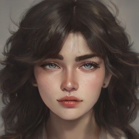 Character Inspiration Girl, Digital Portrait Art, Face Characters, Face Photography, Realistic Art, Digital Art Girl, Digital Portrait, Character Portraits, Face Art